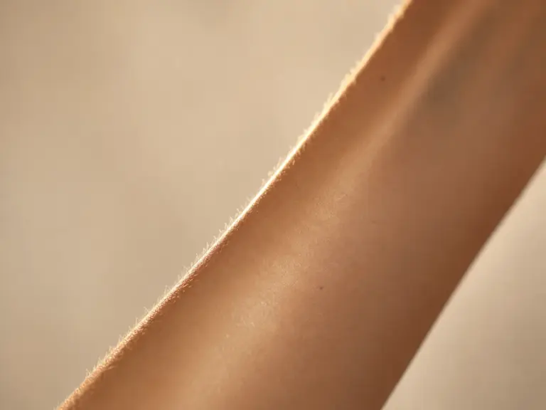Smooth skin on the forearm in soft light - the benefits of laser hair removal